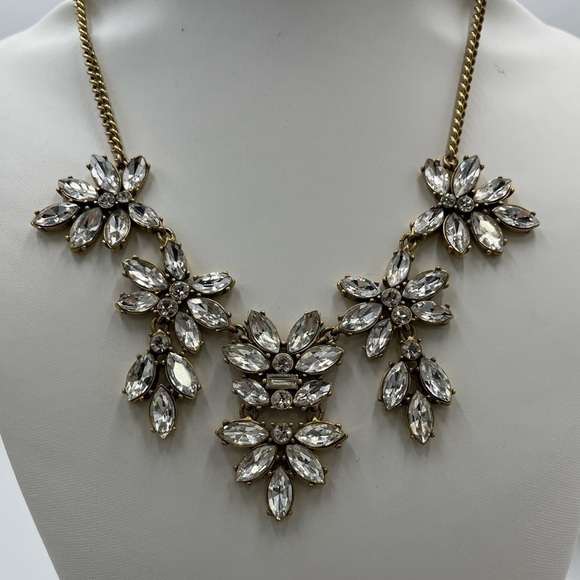 J. Crew Jeweled Cluster Drop Necklace - Picture 2 of 11